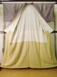 Photo2: J0926F Used Japanese Heather  Beige TSUMUGI pongee / Silk. Stripes   (Grade C) (2)