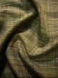 Photo12: J0926N Used Japanese Pale  Green TSUMUGI pongee / Silk. Line   (Grade B) (12)