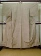 Photo1: J1001V Used Japanese Pale  Beige TSUMUGI pongee / Silk. Line   (Grade A) (1)