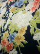 Photo11: J1014R Used Japanese Deep  Blue KOMON dyed / Silk. Flower,   (Grade B) (11)