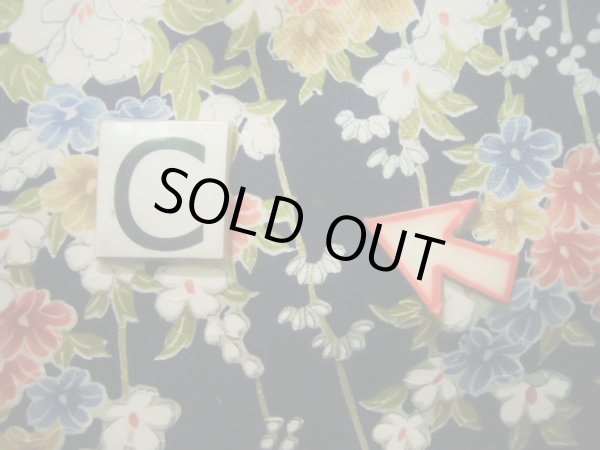 Photo19: J1014R Used Japanese Deep  Blue KOMON dyed / Silk. Flower,   (Grade B) (19)