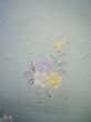 Photo8: J1014Z Used Japanese Pale  Pale Blue KOMON dyed / Silk. Flower,   (Grade A) (8)