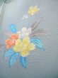 Photo10: J1014Z Used Japanese Pale  Pale Blue KOMON dyed / Silk. Flower,   (Grade A) (10)