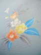 Photo11: J1014Z Used Japanese Pale  Pale Blue KOMON dyed / Silk. Flower,   (Grade A) (11)