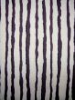 Photo6: J1021A Used Japanese Brownish  Purple KOMON dyed / Synthetic. Stripes   (Grade B) (6)