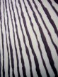 Photo8: J1021A Used Japanese Brownish  Purple KOMON dyed / Synthetic. Stripes   (Grade B) (8)