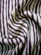 Photo9: J1021A Used Japanese Brownish  Purple KOMON dyed / Synthetic. Stripes   (Grade B) (9)