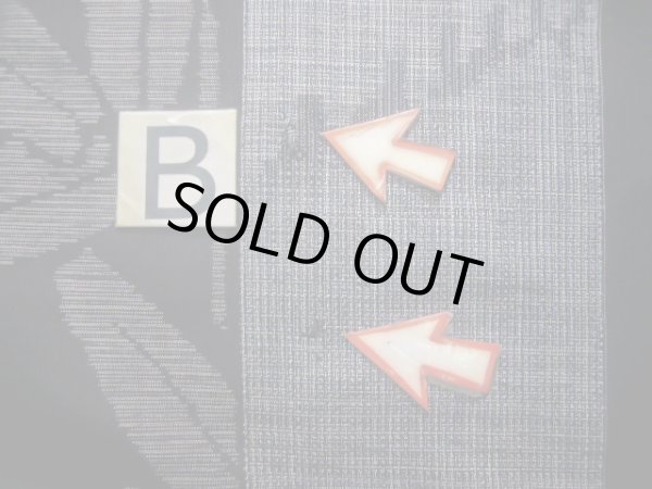 Photo15: J1023A Used Japanese   Black OSHIMA TSUMGI pongee / Silk. Bamboo leaf, TATE YOKO weave  (Grade C) (15)