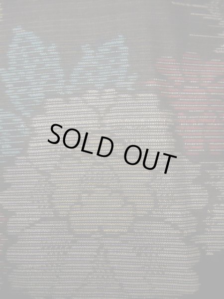 Photo8: J1023B Used Japanese Deep  Brown OSHIMA TSUMGI pongee / Silk. Flower, YOKOSO weave  (Grade B) (8)