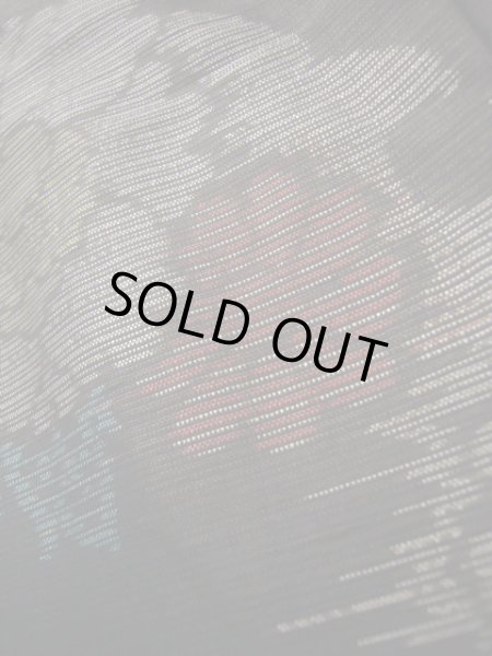 Photo12: J1023B Used Japanese Deep  Brown OSHIMA TSUMGI pongee / Silk. Flower, YOKOSO weave  (Grade B) (12)