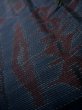 Photo8: J1023G Used Japanese Heather 0  OSHIMA TSUMGI pongee / Silk. Geometrical pattern, TATE YOKO weave  (Grade C) (8)
