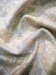 Photo15: J1023J Used Japanese Heather  Multi Color OSHIMA TSUMGI pongee / Silk. Geometrical pattern, TATE YOKO weave  (Grade B) (15)