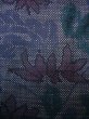 Photo5: J1023R Used Japanese Heather  Gray OSHIMA TSUMGI pongee / Silk. Flower, TATE YOKO weave  (Grade A) (5)