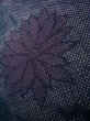 Photo9: J1023R Used Japanese Heather  Gray OSHIMA TSUMGI pongee / Silk. Flower, TATE YOKO weave  (Grade A) (9)