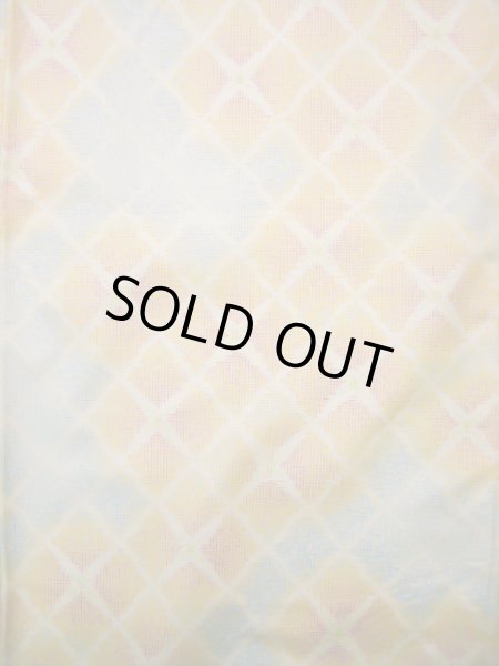 Photo4: Mint J1023T Used Japanese Light Heather Multi Color OSHIMA TSUMGI pongee / Silk. Quadrangle, TATE YOKO weave  (Grade A) (4)