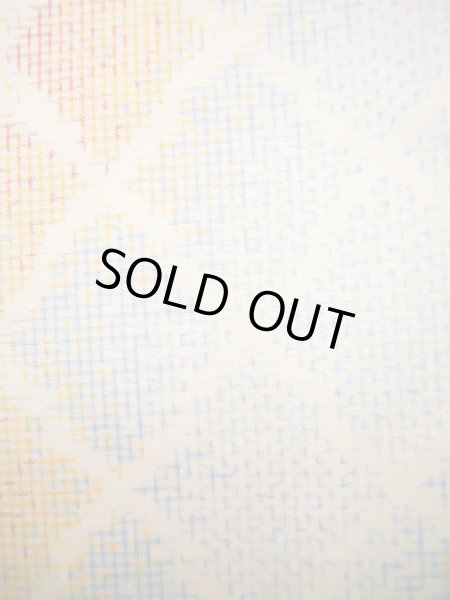 Photo8: Mint J1023T Used Japanese Light Heather Multi Color OSHIMA TSUMGI pongee / Silk. Quadrangle, TATE YOKO weave  (Grade A) (8)