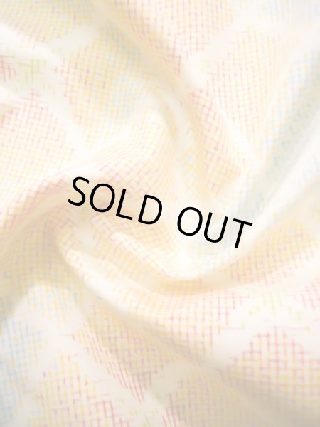 Photo13: Mint J1023T Used Japanese Light Heather Multi Color OSHIMA TSUMGI pongee / Silk. Quadrangle, TATE YOKO weave  (Grade A) (13)