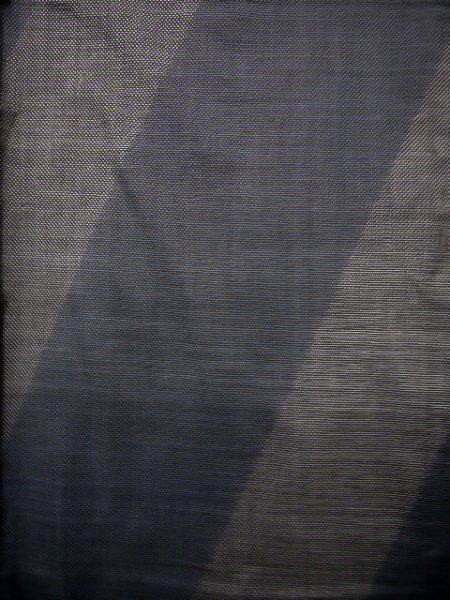 Photo3: J1023V Used Japanese Heather  Black OSHIMA TSUMGI pongee / Silk. Abstract pattern, TATE YOKO weave  (Grade B) (3)