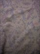 Photo3: J1023W Used Japanese Heather Purplish Gray OSHIMA TSUMGI pongee / Silk. Flower, TATE YOKO weave  (Grade C) (3)