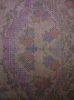 Photo5: J1023W Used Japanese Heather Purplish Gray OSHIMA TSUMGI pongee / Silk. Flower, TATE YOKO weave  (Grade C) (5)