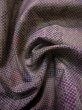 Photo11: J1023W Used Japanese Heather Purplish Gray OSHIMA TSUMGI pongee / Silk. Flower, TATE YOKO weave  (Grade C) (11)