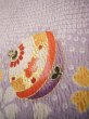 Photo17: J1104J Used Japanese Light Deep Wisteria Kids / Synthetic. Chrysanthemum, rabbitear iris, bell pattern  (Grade C) (17)