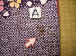 Photo21: J1104J Used Japanese Light Deep Wisteria Kids / Synthetic. Chrysanthemum, rabbitear iris, bell pattern  (Grade C) (21)