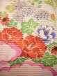 Photo5: J1104K Used Japanese Light Sweet Pink Kids / Silk. Flower, lily, fringed pink pattern  (Grade B) (5)