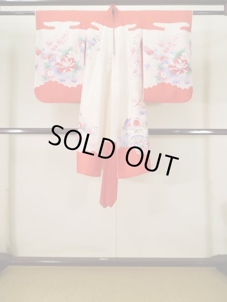 Photo2: J1104R Used Japanese Pale Light Pink Kids / Silk. Peony,   (Grade B) (2)