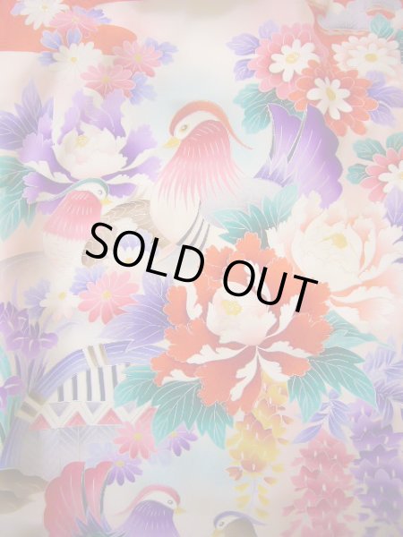 Photo3: J1104R Used Japanese Pale Light Pink Kids / Silk. Peony,   (Grade B) (3)