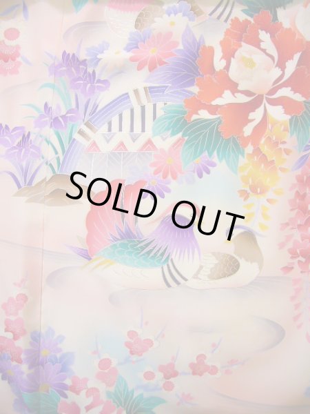 Photo4: J1104R Used Japanese Pale Light Pink Kids / Silk. Peony,   (Grade B) (4)