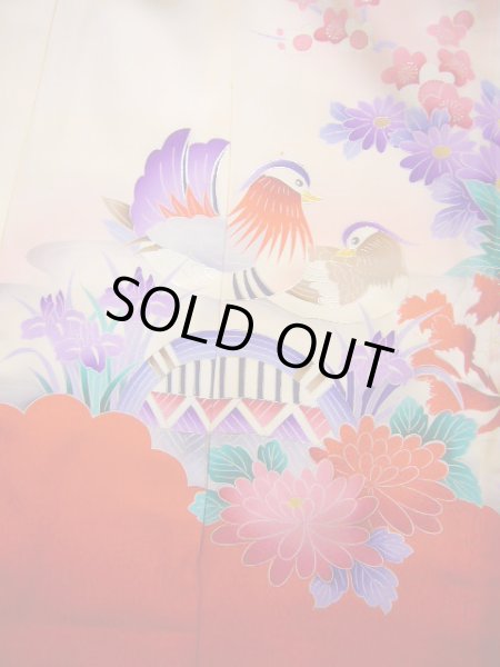 Photo5: J1104R Used Japanese Pale Light Pink Kids / Silk. Peony,   (Grade B) (5)