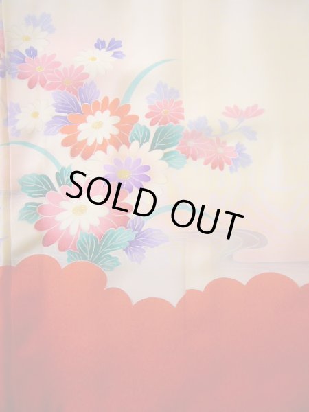 Photo7: J1104R Used Japanese Pale Light Pink Kids / Silk. Peony,   (Grade B) (7)