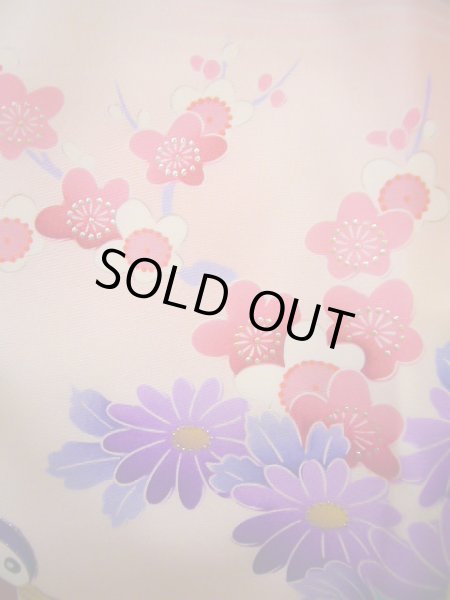 Photo13: J1104R Used Japanese Pale Light Pink Kids / Silk. Peony,   (Grade B) (13)