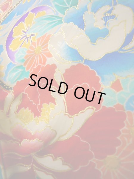 Photo19: J1104S Used Japanese Light  Orange Kids / Silk. Peony,   (Grade B) (19)