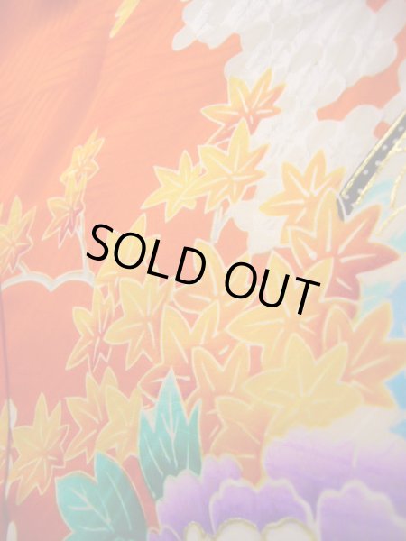 Photo20: J1104S Used Japanese Light  Orange Kids / Silk. Peony,   (Grade B) (20)