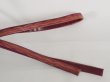 Photo4: J1107XJ Used Japanese   Dark Red OBIJIME decorative string/cord/rope   leather  (Grade B) Flat type (4)