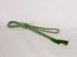 Photo1: J1108XF Used Japanese   Green OBIJIME decorative string/cord/rope   beads  (Grade B) Round type (1)