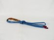 Photo1: J1108XN Used Japanese Pale  Blue OBIJIME decorative string/cord/rope     (Grade B) Flat type (1)