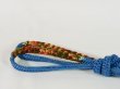 Photo2: J1108XN Used Japanese Pale  Blue OBIJIME decorative string/cord/rope     (Grade B) Flat type (2)