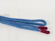 Photo4: J1108XN Used Japanese Pale  Blue OBIJIME decorative string/cord/rope     (Grade B) Flat type (4)