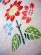Photo10: J1111X Used Japanese   White Kids / Cotton. Flower sunflower pattern  (Grade C) (10)