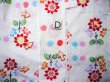 Photo17: J1111X Used Japanese   White Kids / Cotton. Flower sunflower pattern  (Grade C) (17)