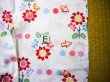 Photo18: J1111X Used Japanese   White Kids / Cotton. Flower sunflower pattern  (Grade C) (18)