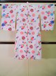 Photo1: J1111Z Used Japanese   White Kids / Cotton. Flower, ball pattern  (Grade B) (1)