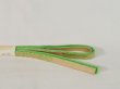 Photo4: Mint J1114XG Used Japanese   Teal OBIJIME decorative string/cord/rope   Saganishiki  (Grade A+) Flat type (4)