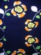 Photo5: Mint J1126V Used Japanese   Indigo Blue Kids / Cotton. Flower   (Grade A) (5)