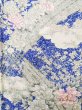 Photo6: Mint J1223A Used Japanese   Blue FURISODE long-sleeved / Silk. Flower,   (Grade A) (6)
