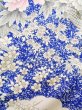 Photo10: Mint J1223A Used Japanese   Blue FURISODE long-sleeved / Silk. Flower,   (Grade A) (10)