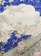 Photo11: Mint J1223A Used Japanese   Blue FURISODE long-sleeved / Silk. Flower,   (Grade A) (11)